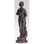 A small bronze statue