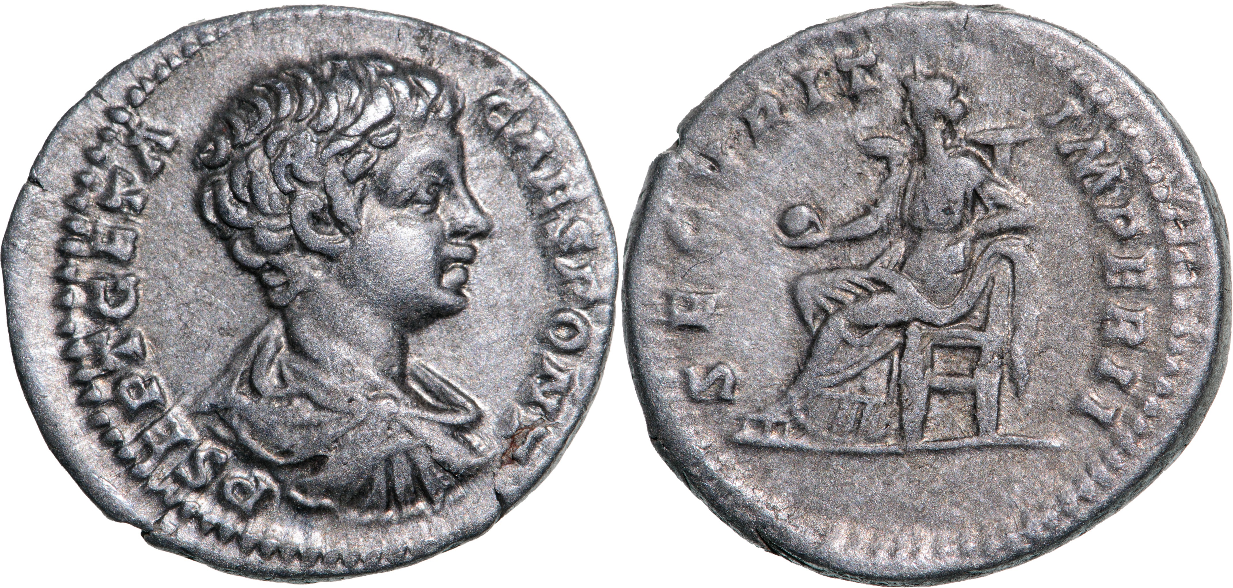 Geta (198-209 AD), AR Denarius (3.37g), struck 200-202 AD, Rome