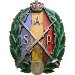 BADGE OF THE "RESERVE AND RETIRED PETTY OFFICERS" MODEL FEATURING THE LETTERS ASP