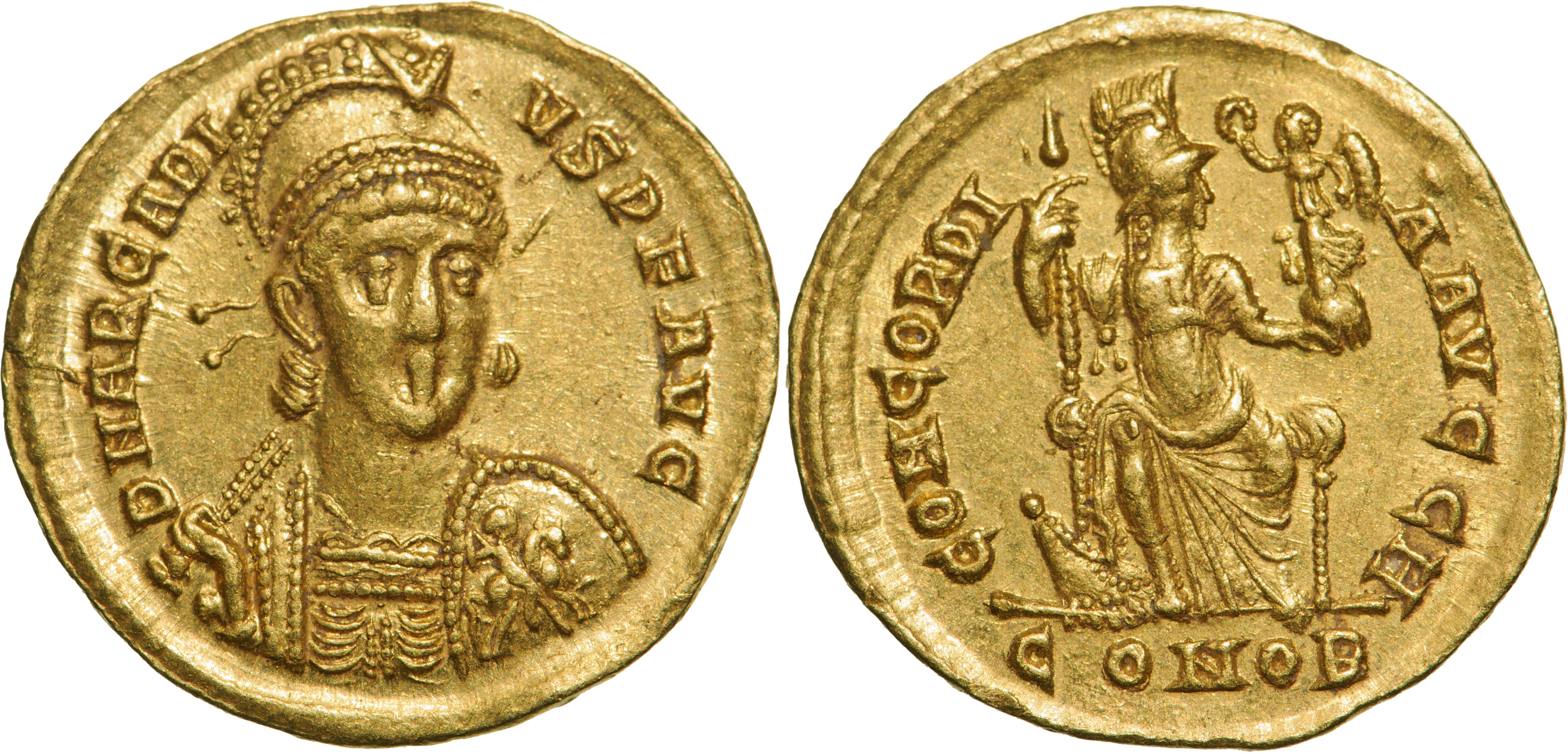 Arcadius (383-408) Solidus, Gold (4.43 g), Constantinopole