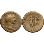 Trajan (98-117), AE Sestertius, Rome, AD 105-111.