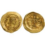 Anastasius I (491-518), Tremissis Gold (1.49) g, Constantinopolis.