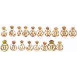 LOT OF 18 CAROL II CAP BADGES