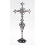 Large, chased silver processional cross. 16th century.