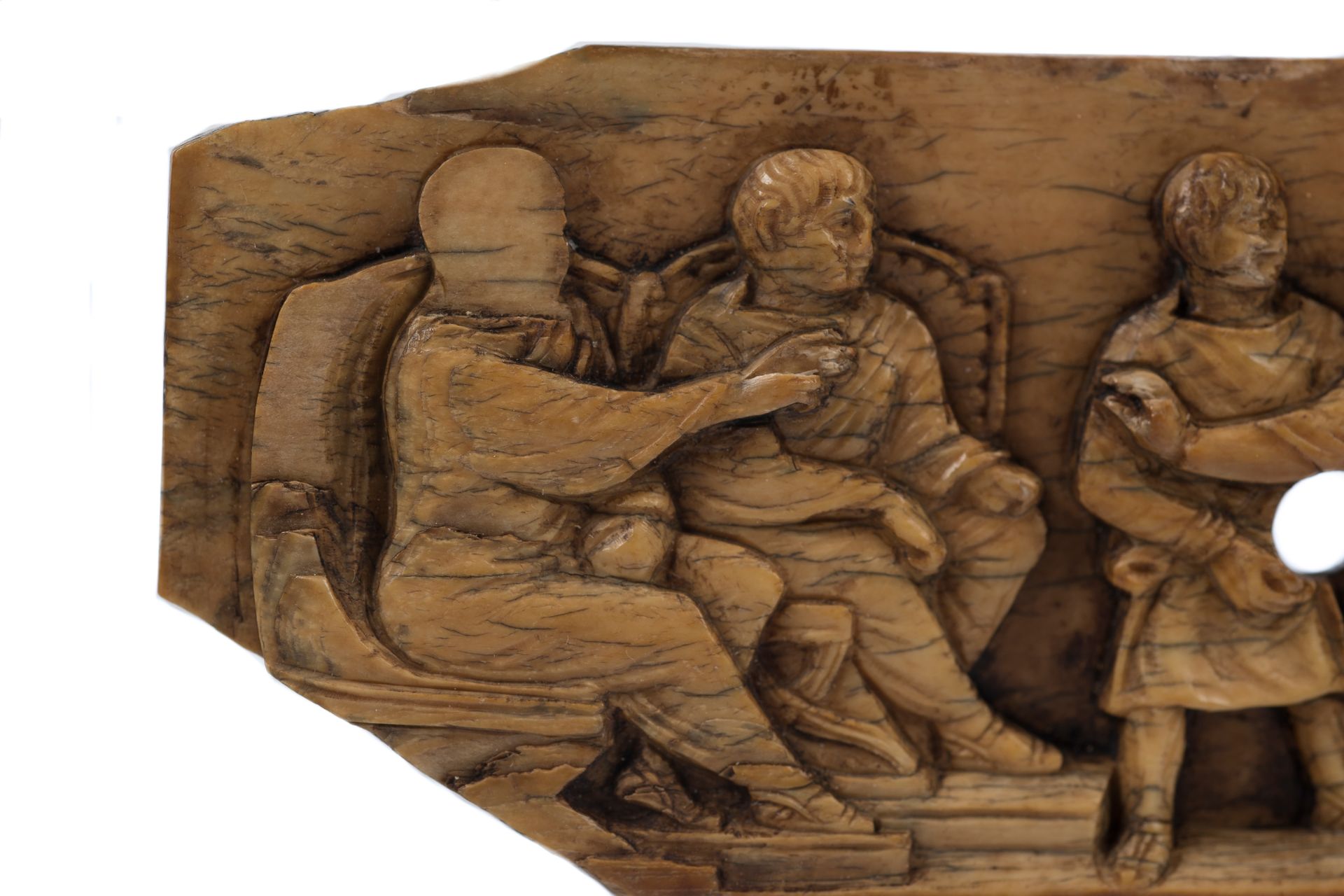 "The trial of Christ". Sculpted ivory relief. Carolingian Period. 6th - 9th century. - Bild 2 aus 9