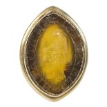Rare, gold and agate money changer’s seal. Medieval period. Italy. Gothic. 14th century.