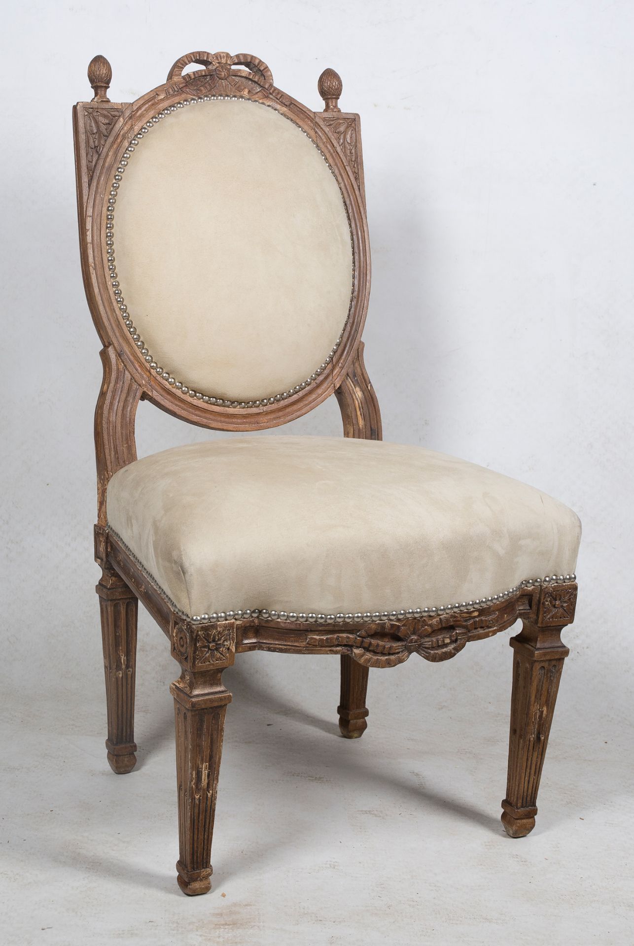 Carved wooden chair. Stamped JENNY. Louis 16th period. France. 18th century.