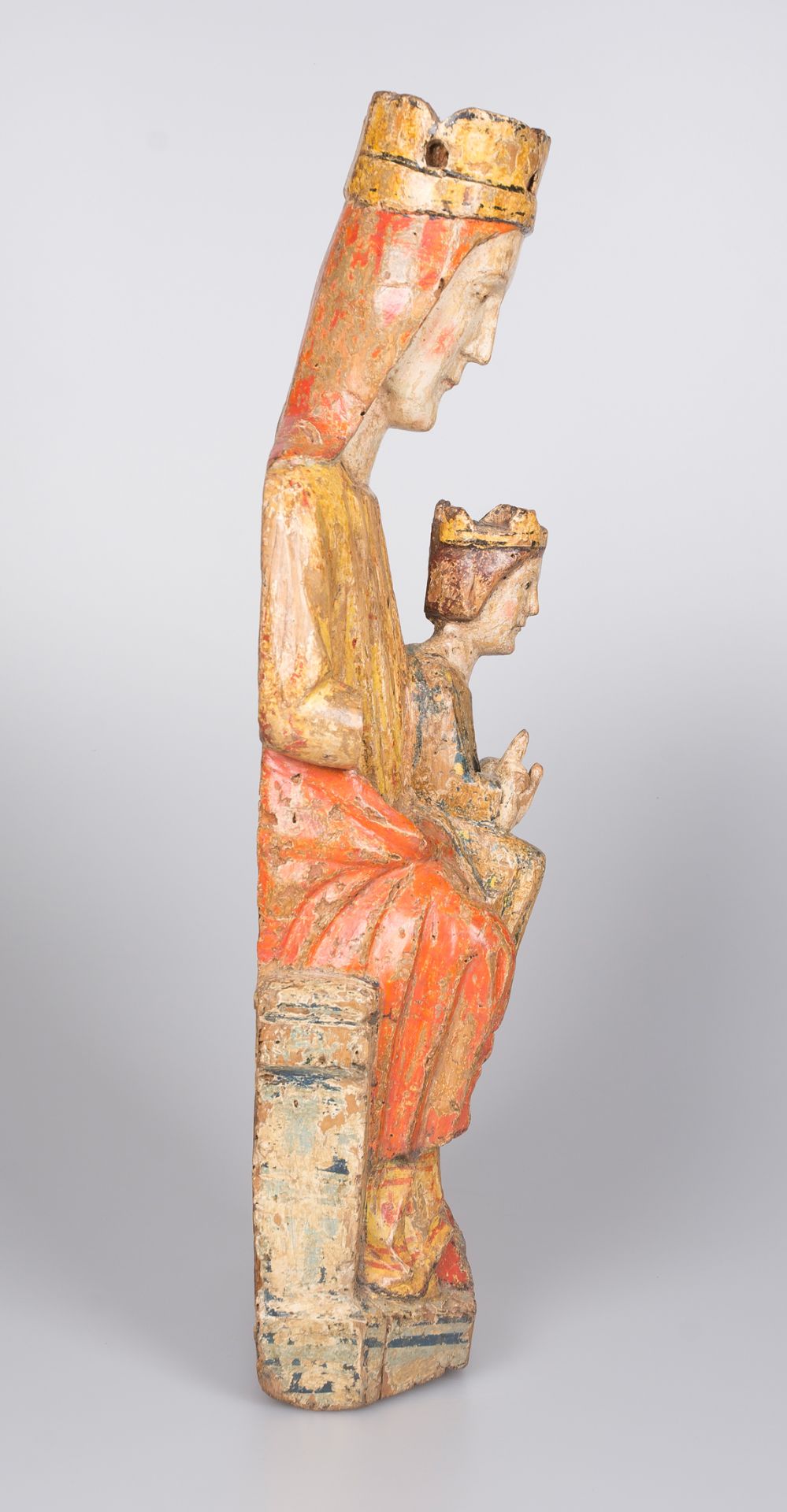 "Seat of Wisdom (Sedes Sapientiae)". Carved and polychromed wooden sculpture. Castilian School. Le - Image 8 of 8