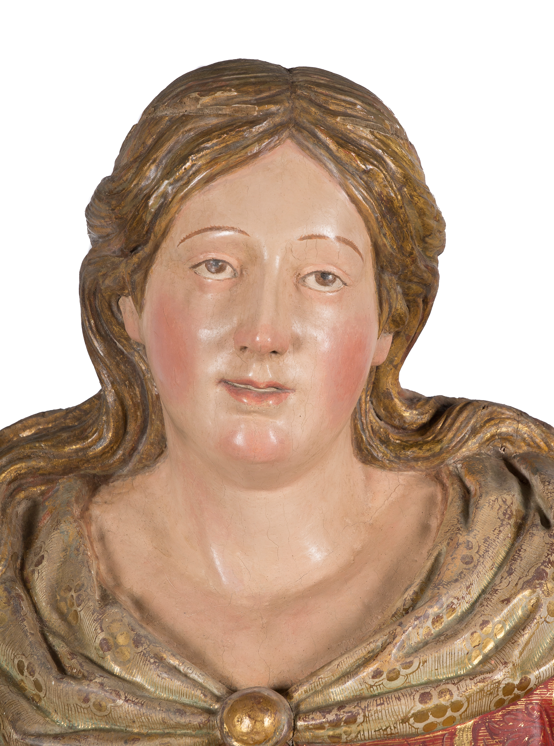 "Our Lady Immaculate". Monumental carved, gilded and polychromed wooden sculpture. Castilian Scho - Image 3 of 10