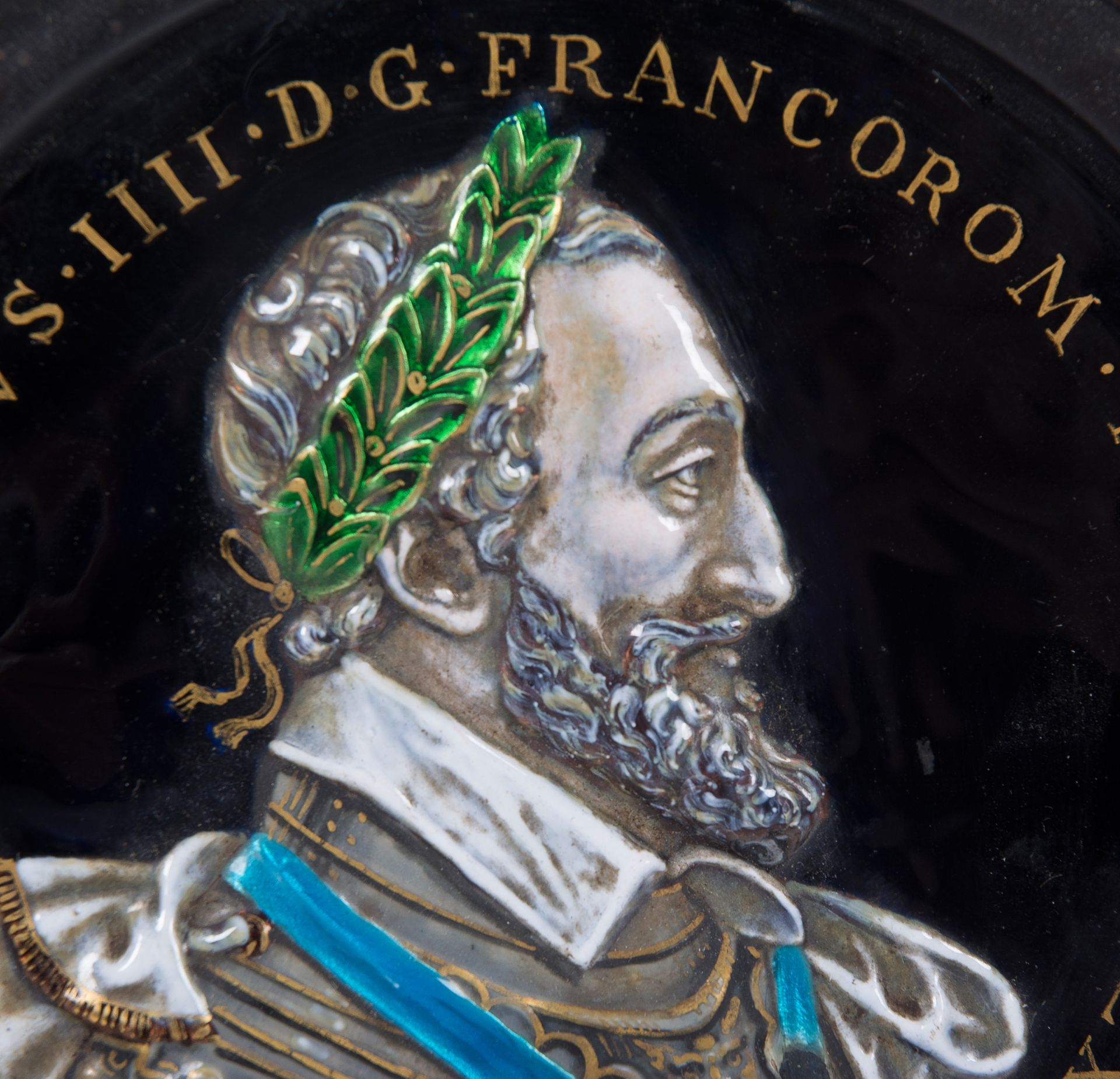 Copper and enamel plaque. Limoges. France. - Image 2 of 3