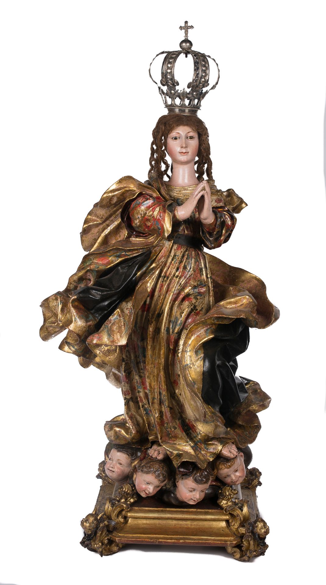 "Our Lady Immaculate". Carved, gilded, estofado technique and polychromed wooden sculpture. Colon