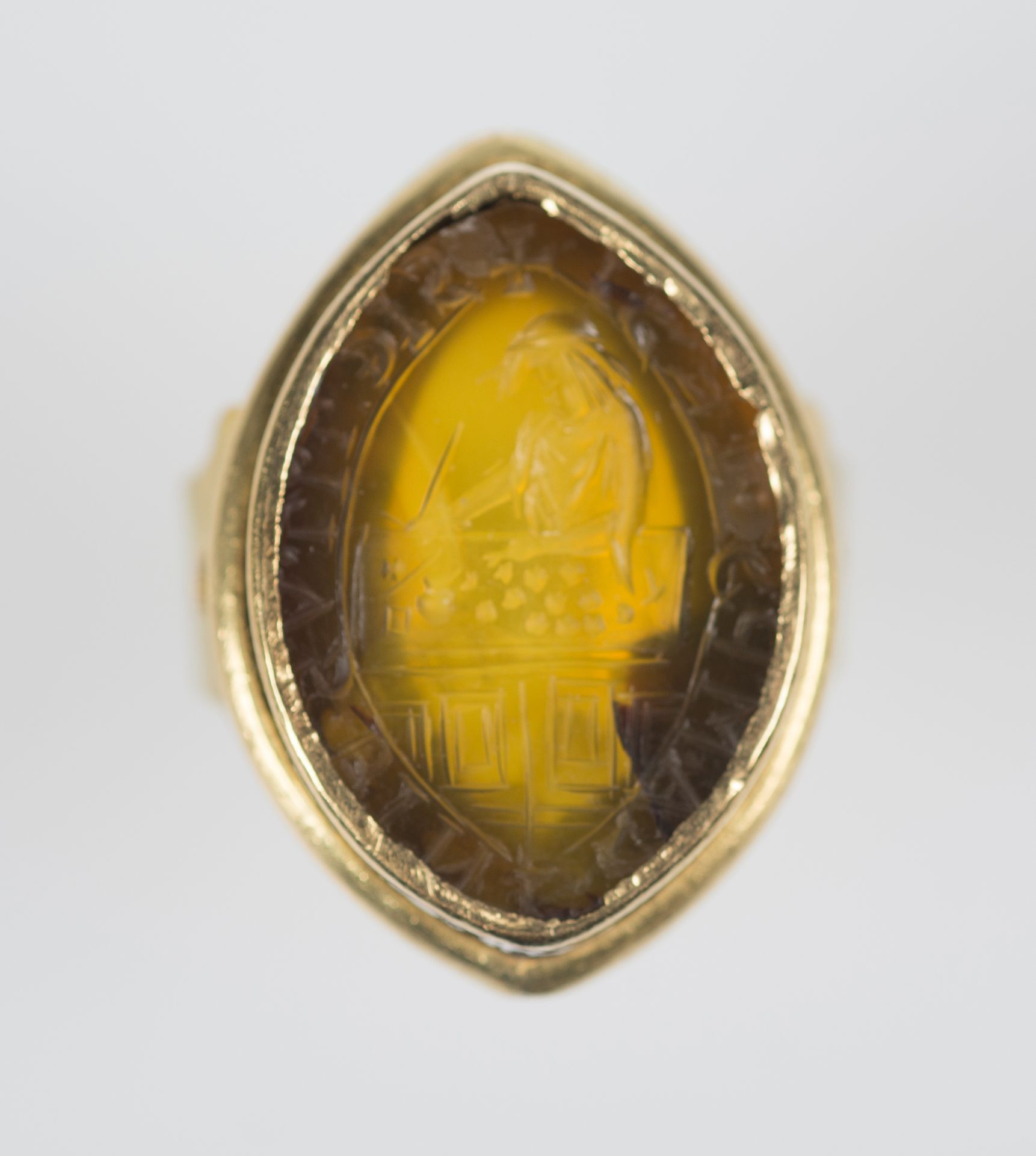 Rare, gold and agate money changer’s seal. Medieval period. Italy. Gothic. 14th century. - Image 2 of 5