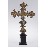 Gilded bronze cross with a silver Christ. Italy. 16th century.