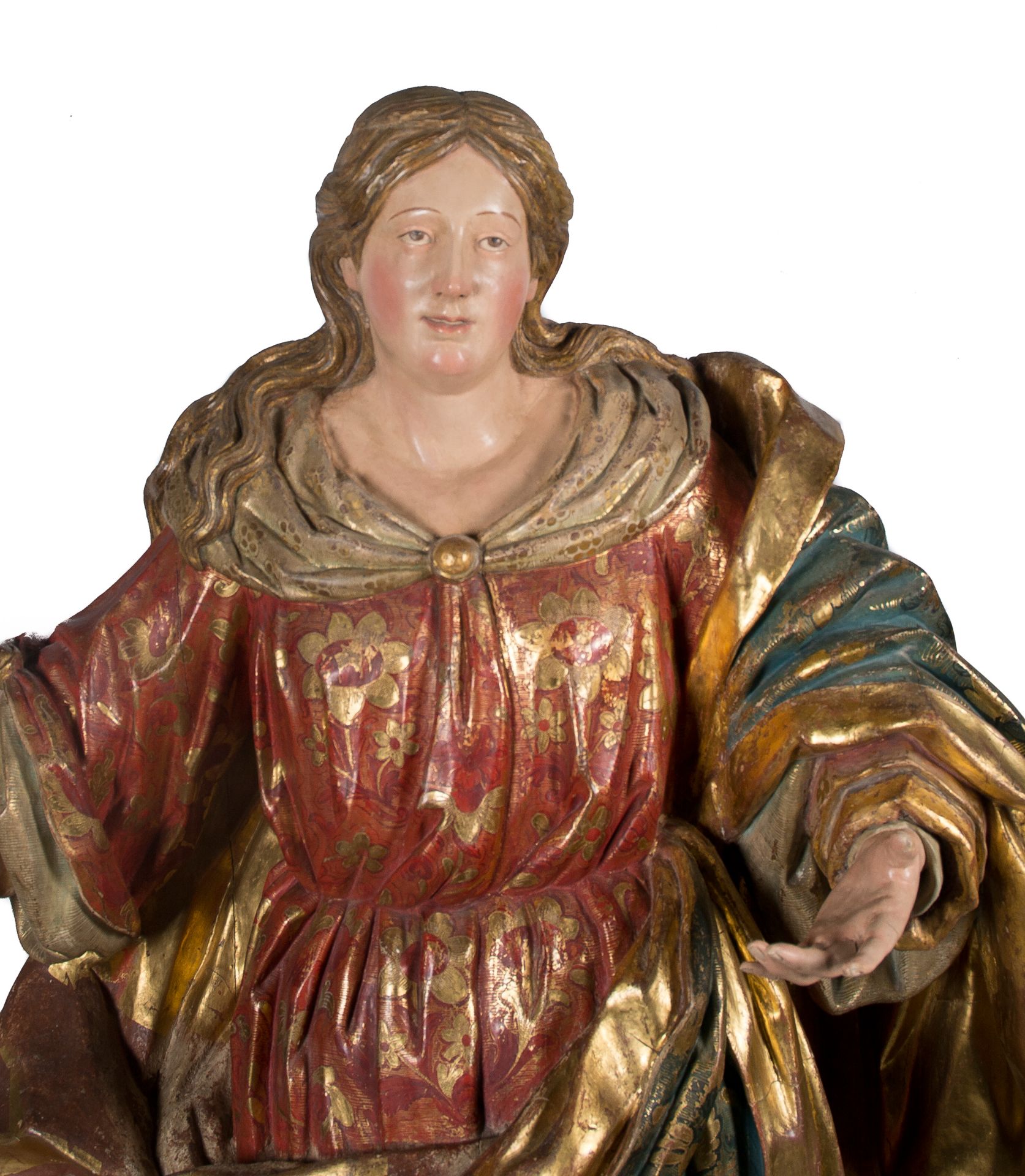 "Our Lady Immaculate". Monumental carved, gilded and polychromed wooden sculpture. Castilian Scho - Bild 2 aus 10