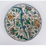 Pottery plate. Iznik. Turkey. Late 16th century.