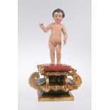 "Infant Saint John the Baptist". Polychromed lead sculpture. Andalusian School. 17th century.