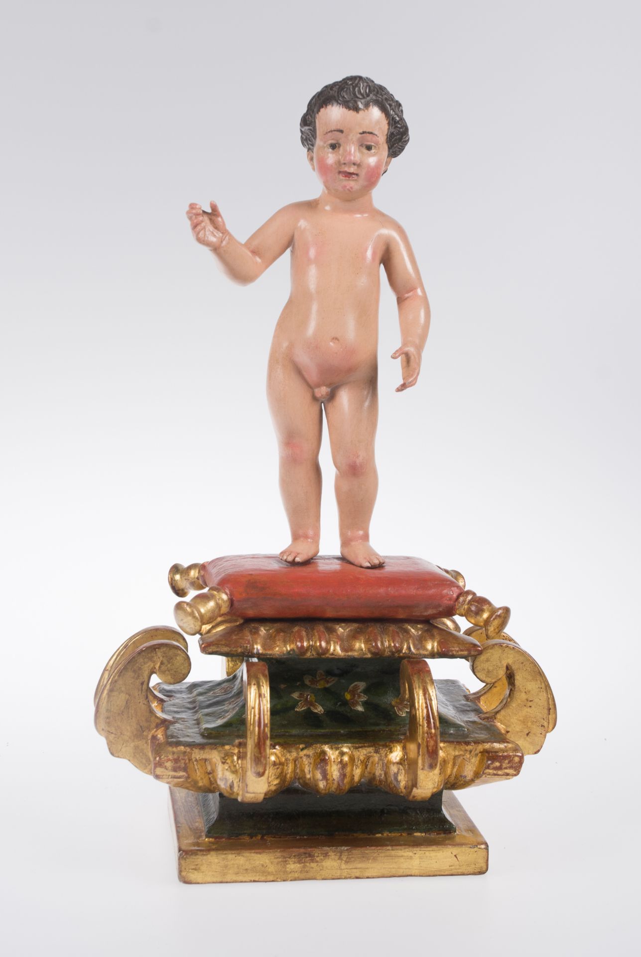 "Infant Saint John the Baptist". Polychromed lead sculpture. Andalusian School. 17th century.