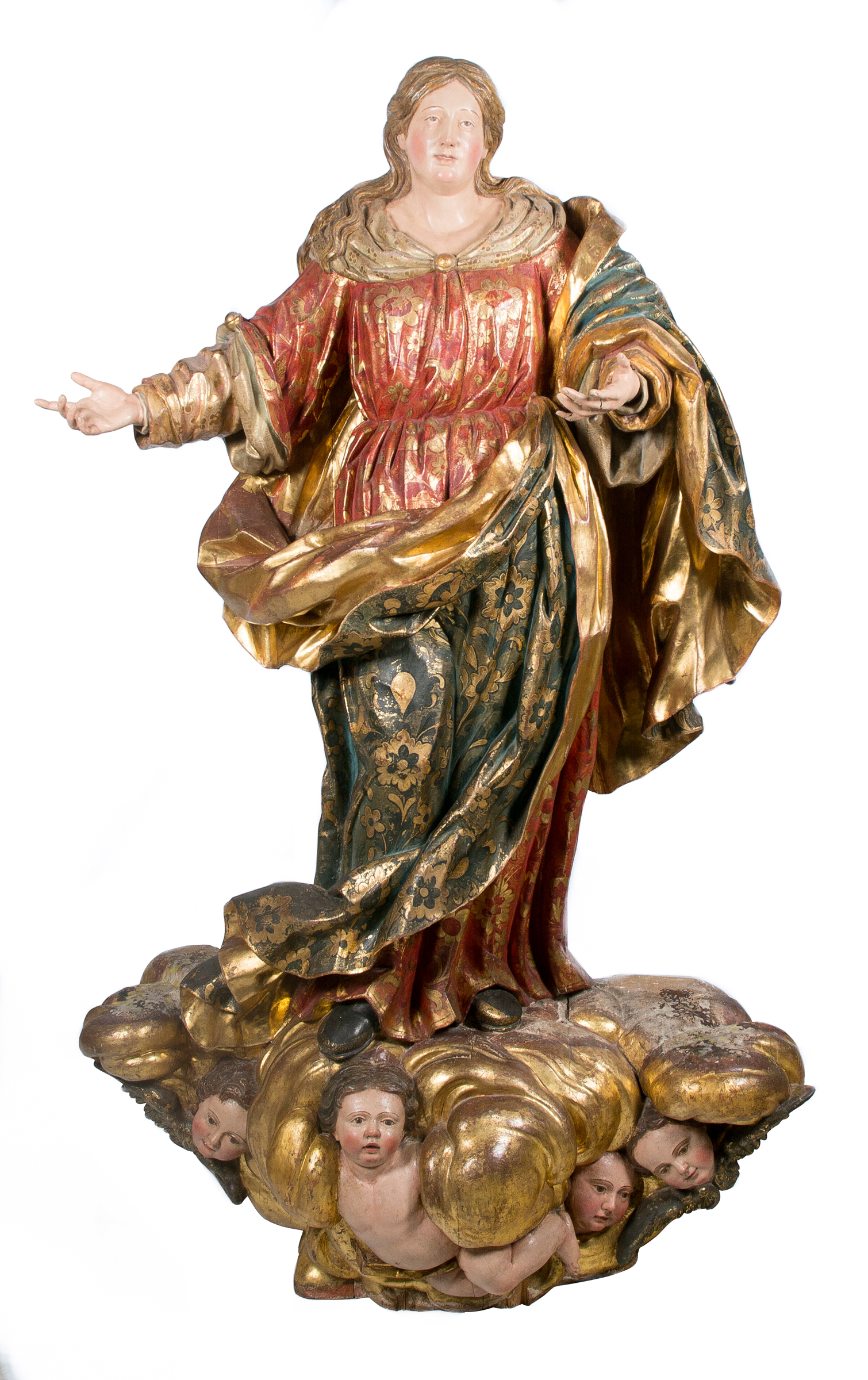 "Our Lady Immaculate". Monumental carved, gilded and polychromed wooden sculpture. Castilian Scho