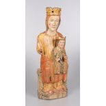 "Seat of Wisdom (Sedes Sapientiae)". Carved and polychromed wooden sculpture. Castilian School. Le