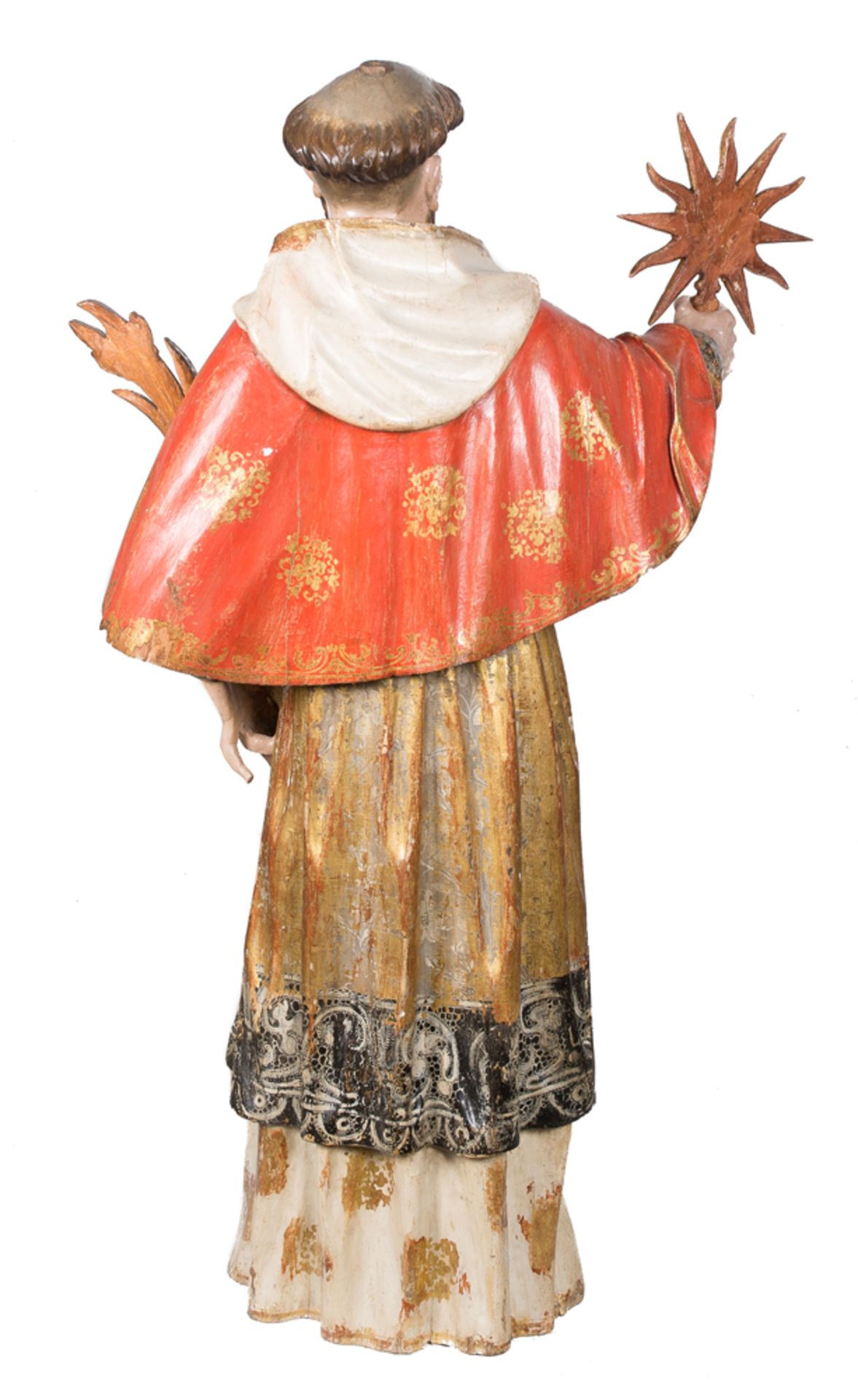 "Saint Raymond Nonnatus". Carved, gilded and polychromed wooden sculpture. Murcia School. 18th centu - Image 5 of 5