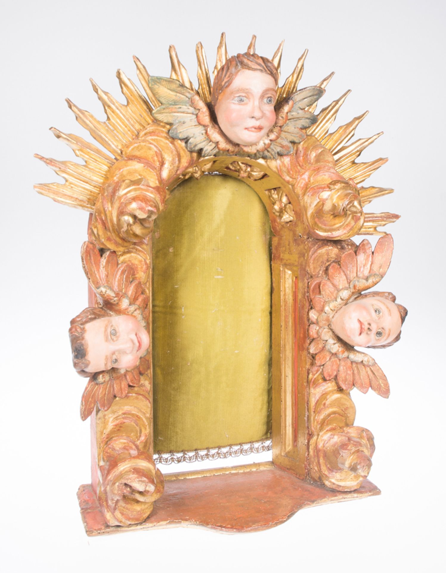 "Immaculate Conception". Carved, gilded and polychromed wooden sculpture. Colonial School. 18th cent - Image 6 of 7