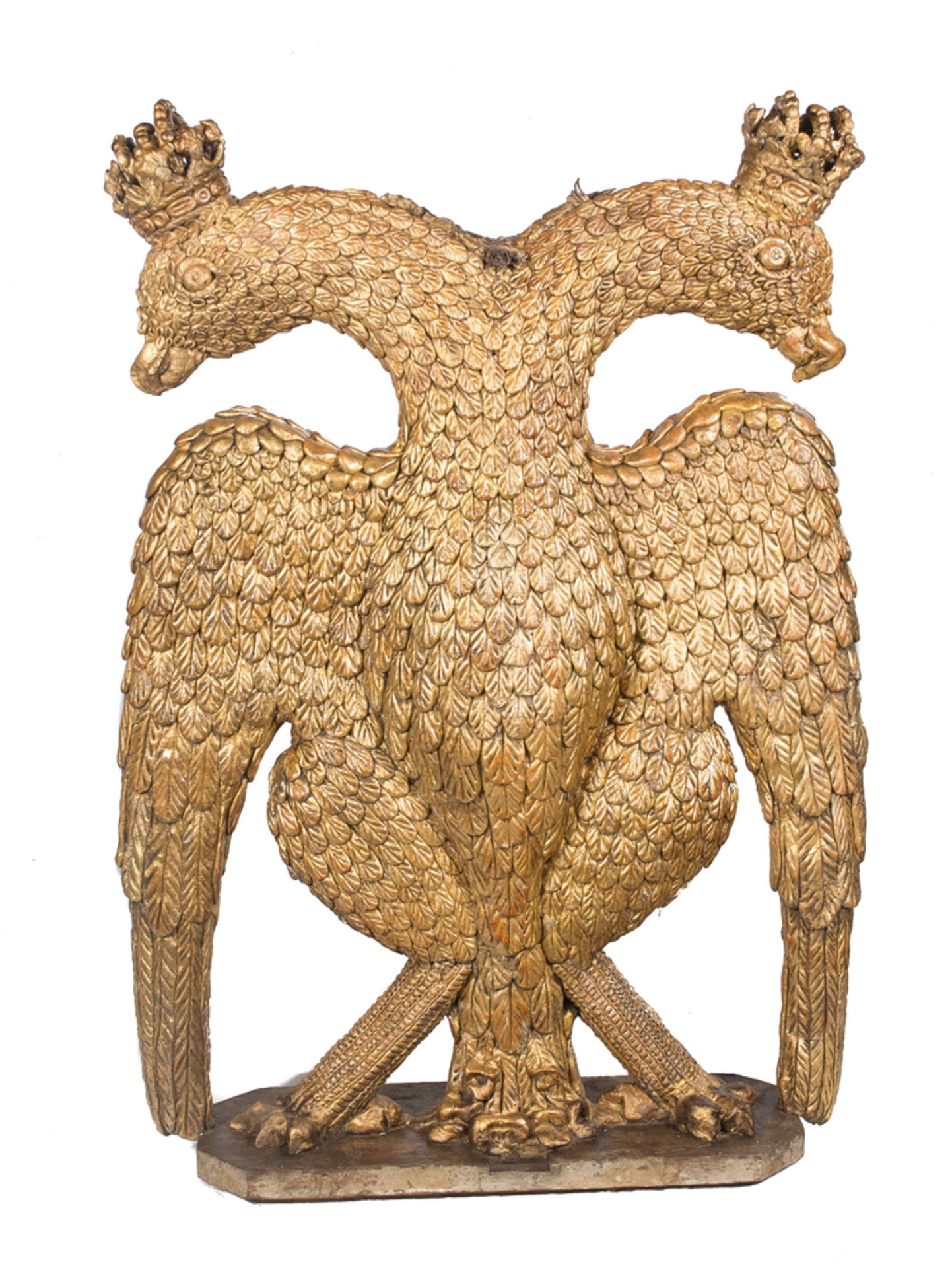 "Double-headed eagle". Large carved and gilded sculpture. 18th century. - Image 2 of 5