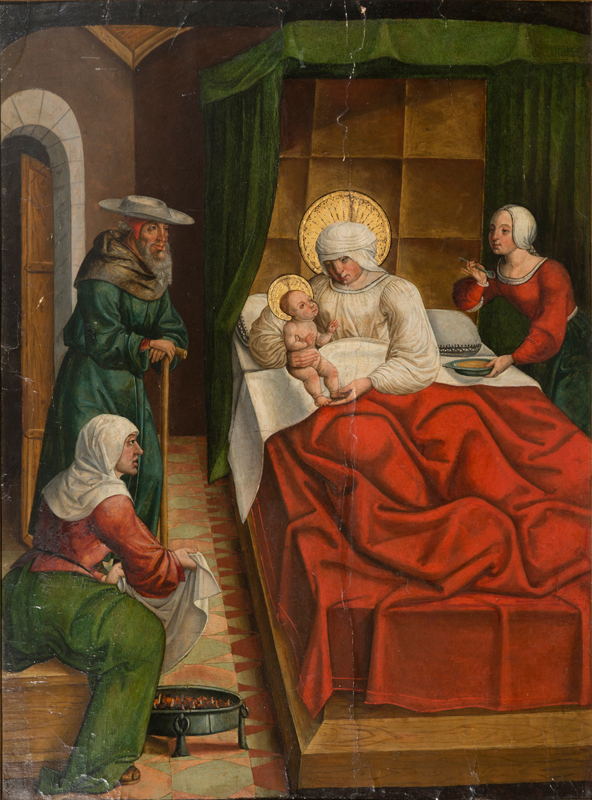 Master Alejo (circa 1490-1530)Master Alejo (circa 1490-1530) Birth of the Virgin Mary Palencia,