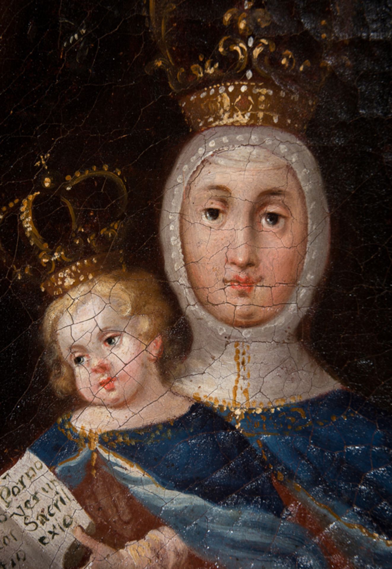 Colonial School. Early 18th century.Colonial School. Early 18th century."Our Lady of Valvanera"Oil - Image 3 of 7