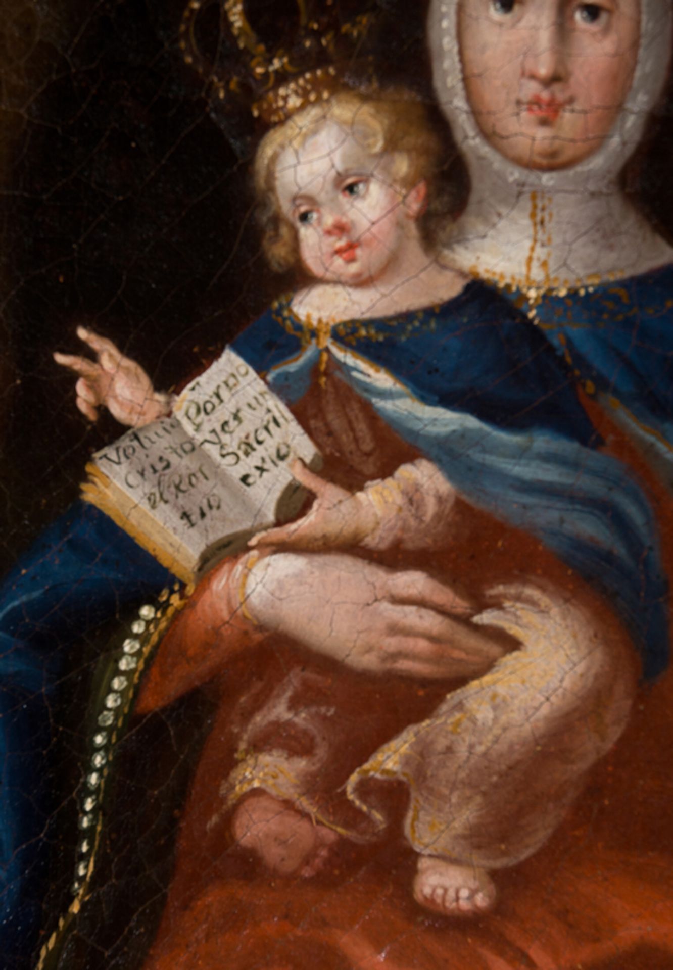 Colonial School. Early 18th century.Colonial School. Early 18th century."Our Lady of Valvanera"Oil - Image 5 of 7