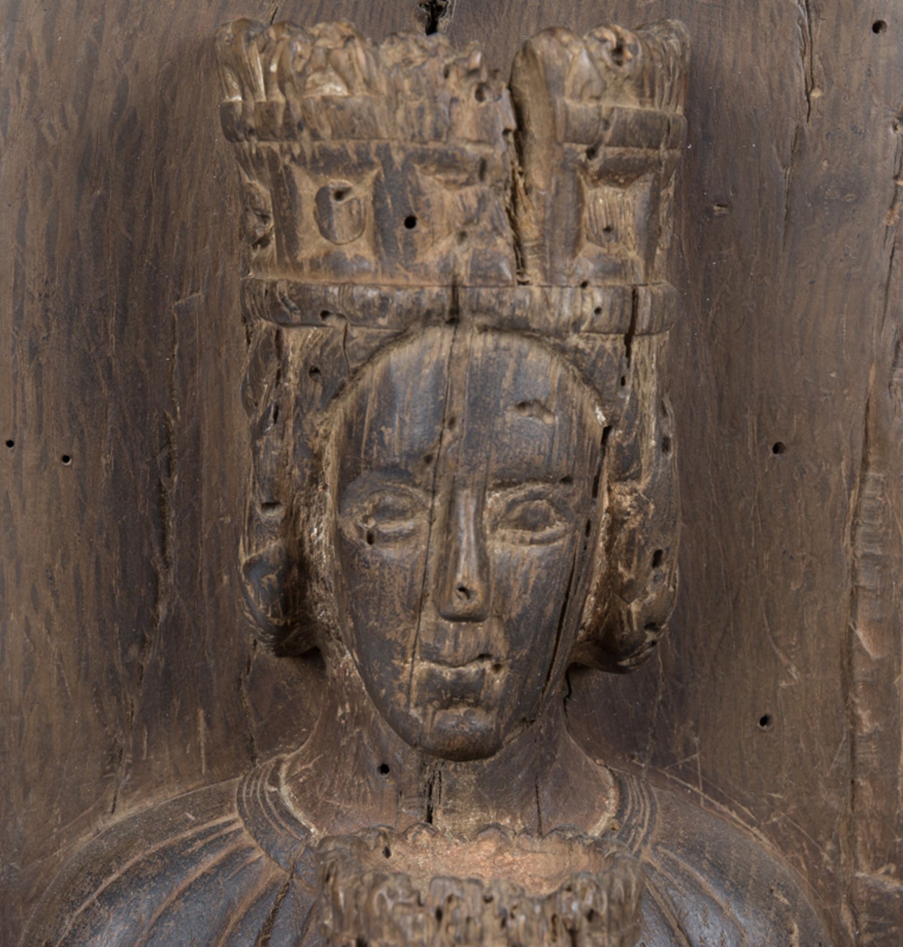 "Seat of Wisdom(Sedes Sapientiae)". Carved wooden sculpture. Italy. Romanesque. 12th century."Seat - Image 4 of 6