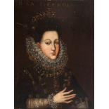 Spanish School. 17th century.Spanish School. 17th century. "Portrait of Infanta Leonor" Oil on