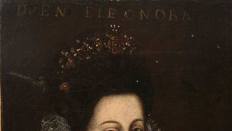 Spanish School. 17th century.Spanish School. 17th century. "Portrait of Infanta Leonor" Oil on - Image 5 of 6