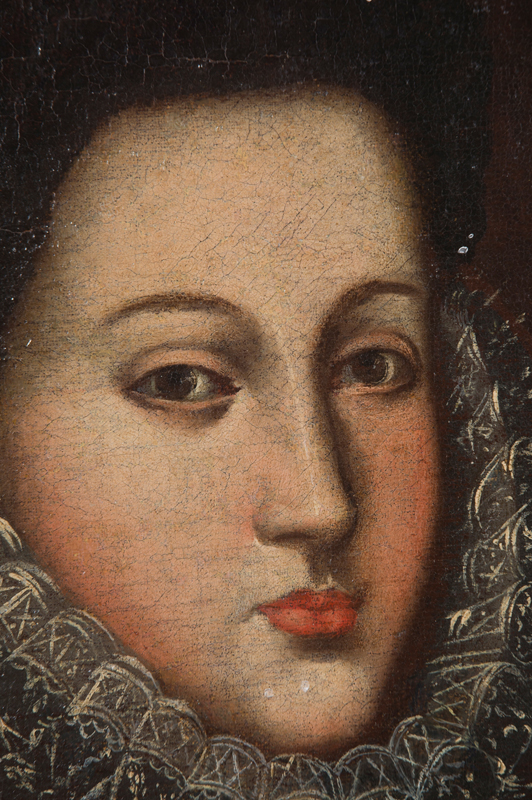 Spanish School. 17th century.Spanish School. 17th century. "Portrait of Infanta Leonor" Oil on - Image 3 of 6