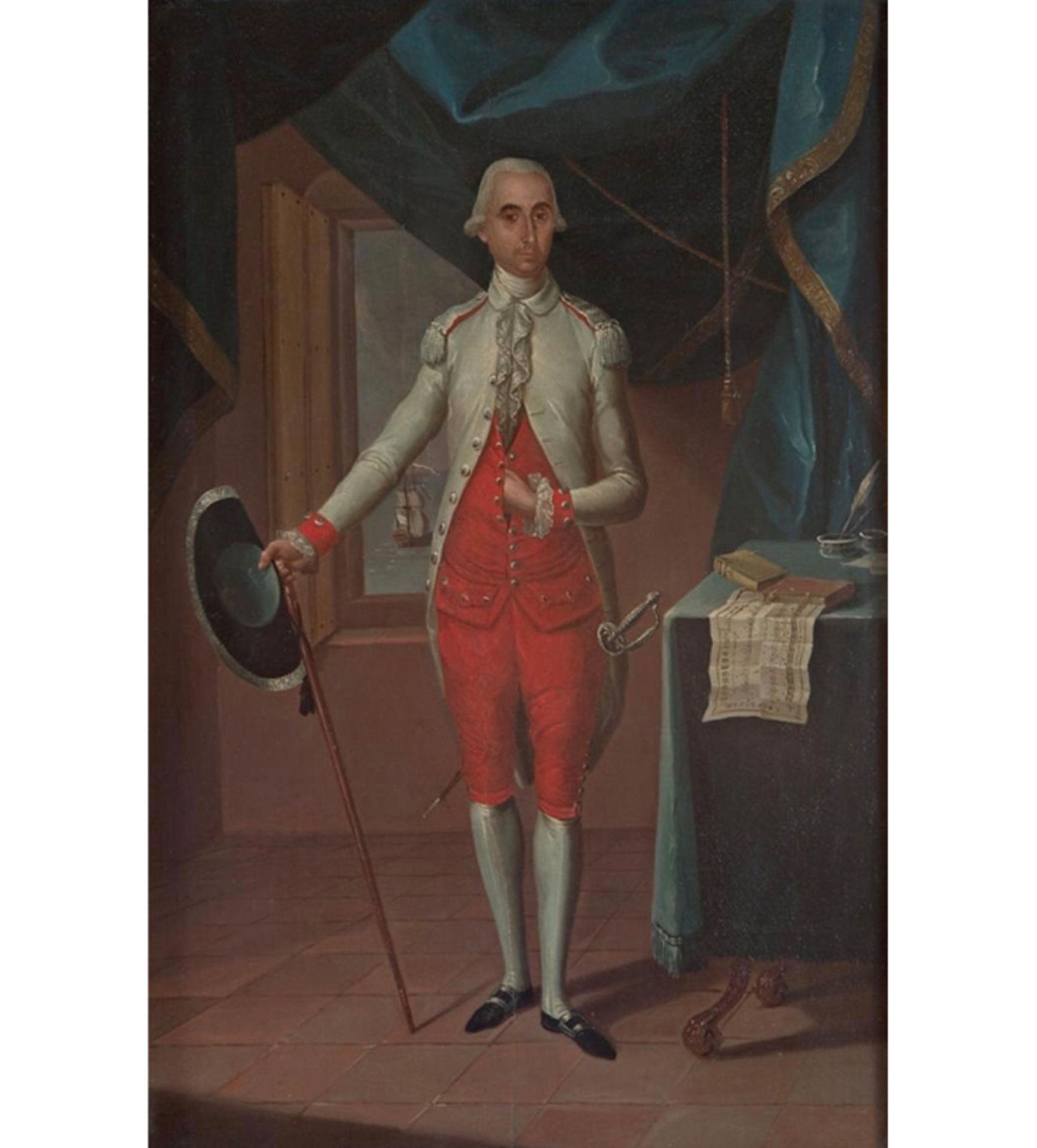 Attributed to José Campeche y Jordán (San Juan, Puerto Rico, 1751- 1809)Attributed to José - Image 7 of 7