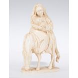 "Flight to Egypt". Sculpted ivory group. Hispanic-Philippine. 18th century."Flight to Egypt".