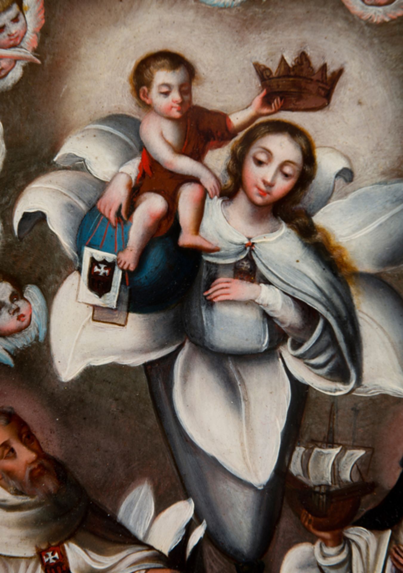 Colonial School. New-Hispanic. 18th century.Colonial School. New-Hispanic. 18th century. "Our Lady - Image 3 of 8