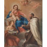 Spanish School. 18th century.Spanish School. 18th century. "Our Lady of Carmen with the Child