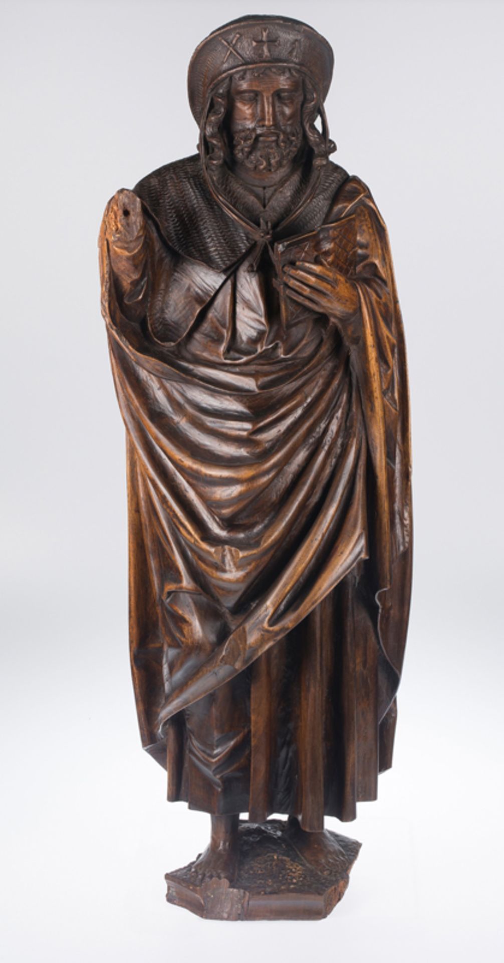 "Saint James". Carved wooden sculpture. Netherlands. Late 15th century."Saint James". Carved