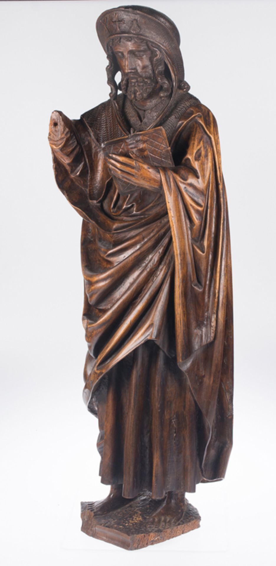 "Saint James". Carved wooden sculpture. Netherlands. Late 15th century."Saint James". Carved - Image 4 of 6