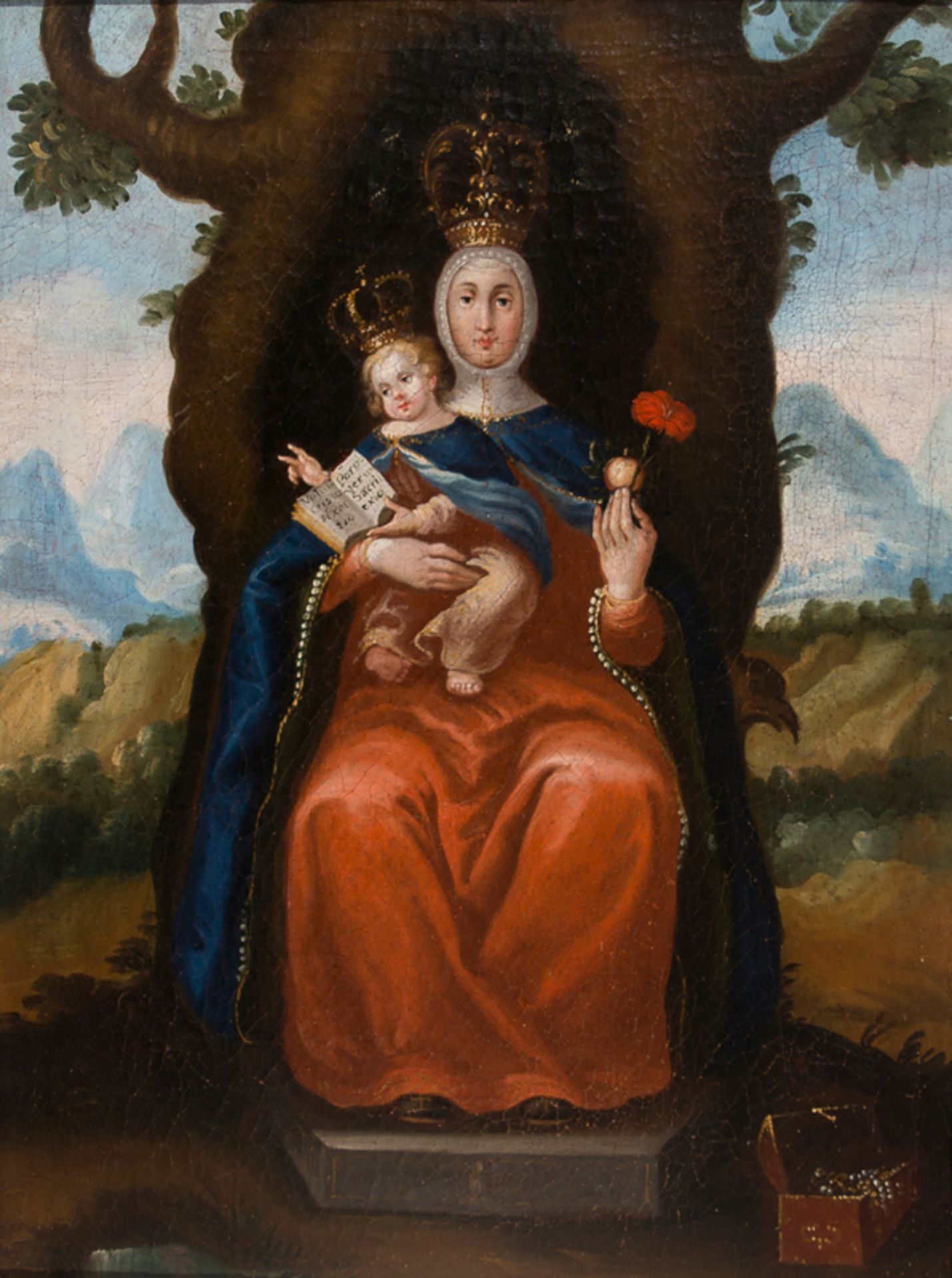 Colonial School. Early 18th century.Colonial School. Early 18th century."Our Lady of Valvanera"Oil