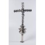 Imposing Spanish silver processional cross. Renaissance. 16th century.