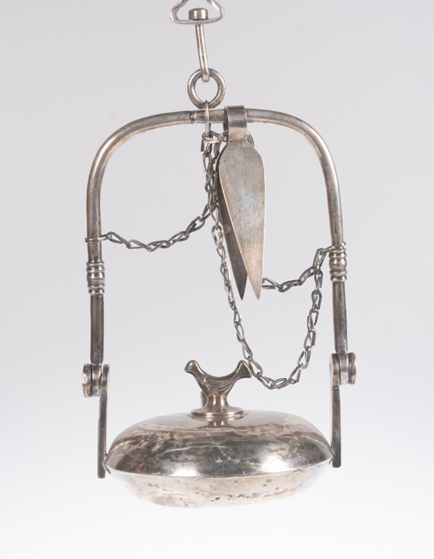 Silver mine lamp. Colonial. 18th century. - Bild 3 aus 4
