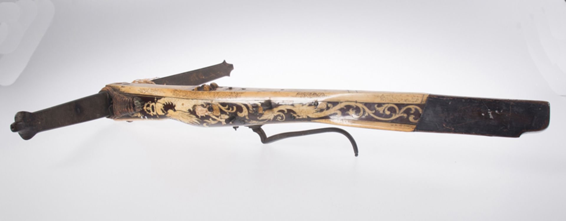 Wood and bone hunting crossbow. Germany. First of 17th century.