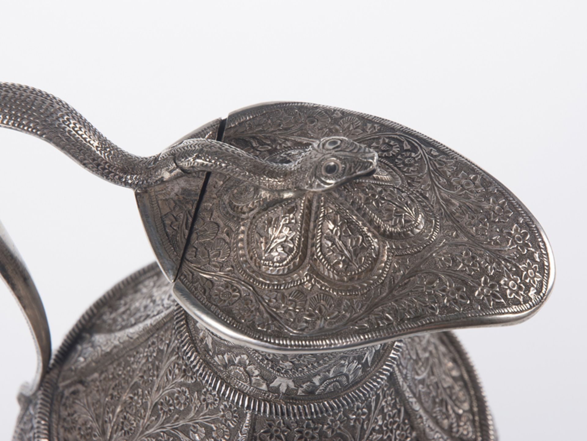 Silver filigree vase. Goa. India. 18th - 19th century. - Image 3 of 6