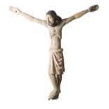 "Christ". Carved and polychromed wooden sculpture. Gothic. 14th - 15th century.