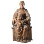 "Madonna and Child". Carved wooden sculpture. Italy. Renaissance. 16th century.