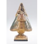 "Virgin Mary". Carved, polychromed and gilded wooden sculpture. Colonial. 18th - 19th century.