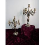 A pair of Victorian candelabras 59cm high x 40cm wide