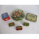 Vintage tins to include (OXO, St Bruno, Pastilles etc)