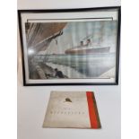 Cunard White Star The New Mauretania original print and booklet